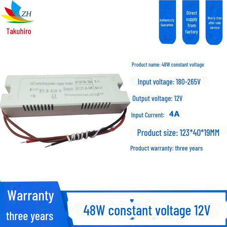 Блок питания для светодиодной ленты, 12 В/24 В, 6 Вт/12 Вт/24 Вт/36 Вт, постоянное напряжение, пластиковый корпус.