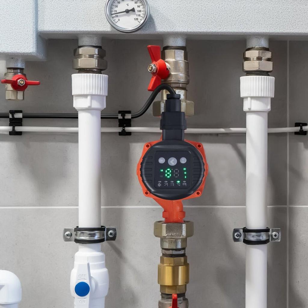 Vevor Hot Water Circulation Pump Energy-efficient High-Efficiency Circulation Pump ECM Permanent Magnet Motor 220V 60W, 67 L/min Max Flow Rate, 8m Max