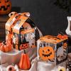 10Pcs Trick or Treat Snack Packaging Box Cartoon Ghost House Cookie Box  Halloween Decoration