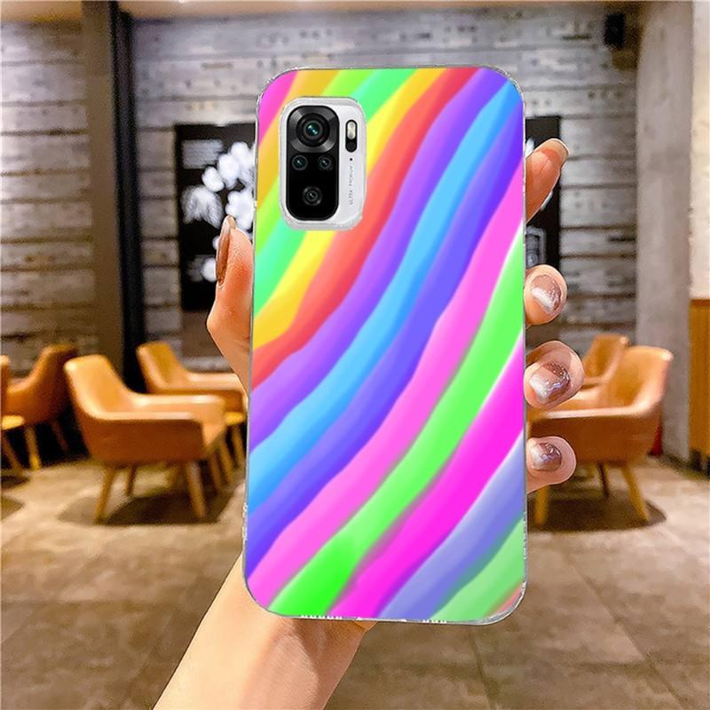Чехол для телефона с красочным рисунком Rainbow Art для Xiaomi 12 11T 10 9 Redmi Note 11 10 10S Pro Redmi 9 9A 8, прозрачный чехол для телефона