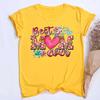 1pc Blessed Mom Best Mom Ever Letter TShirts Great Mothers Day Gift Round Neck Casual Short Sleeve Women Clothes