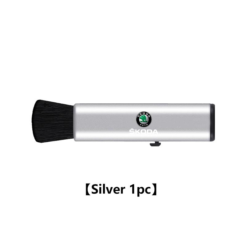 For Skoda Car Air Vent Cleaning Soft Brush Crevice Dusting Clean Tool Kodiaq Fabia Kamiq Karoq Octavia 2 3 Rapid Scala