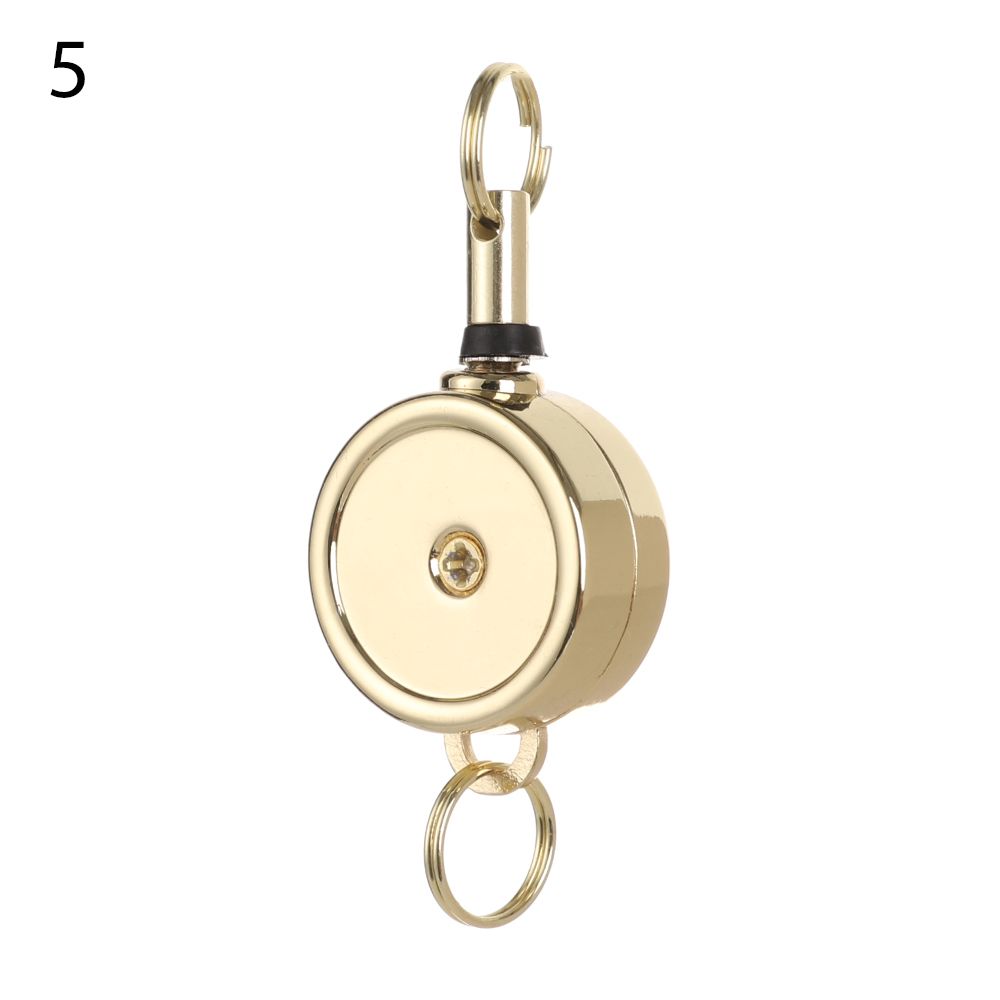 1pc Clip ID Name Card Stationery Anti-Lost Clip Retractable Key Ring Badge Holder Lanyards