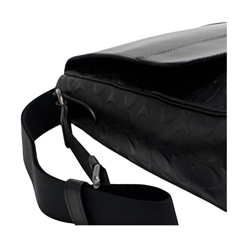 COACH Houston 28 embossed print leather messenger bag shoulder crossbody bag large men's black
