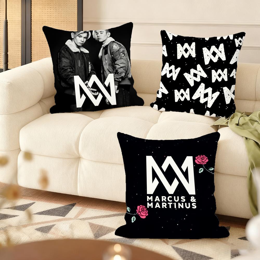 MMarcus and MMartinus Cushion Cover Soft Plush Throw Pillow Cover DoubleSided Printed Cushion Case Cozy Sofa Home Decor