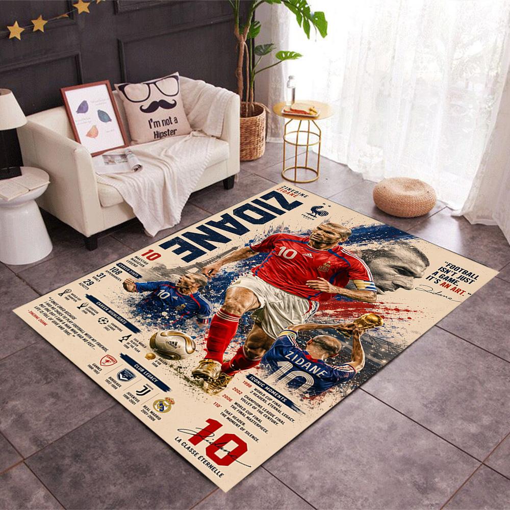 Soccer Player Celebration Area Rug Design for Kitchen Outdoor Bedrooms Decorate room Antislip Carpet Decorate Offices Spiritual Gift