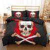 Rose Skull Halloween Bedclothes, King Size Bed Cover Set, 3D Print, Playing Card, Western Europe, High Quality Bedding Set