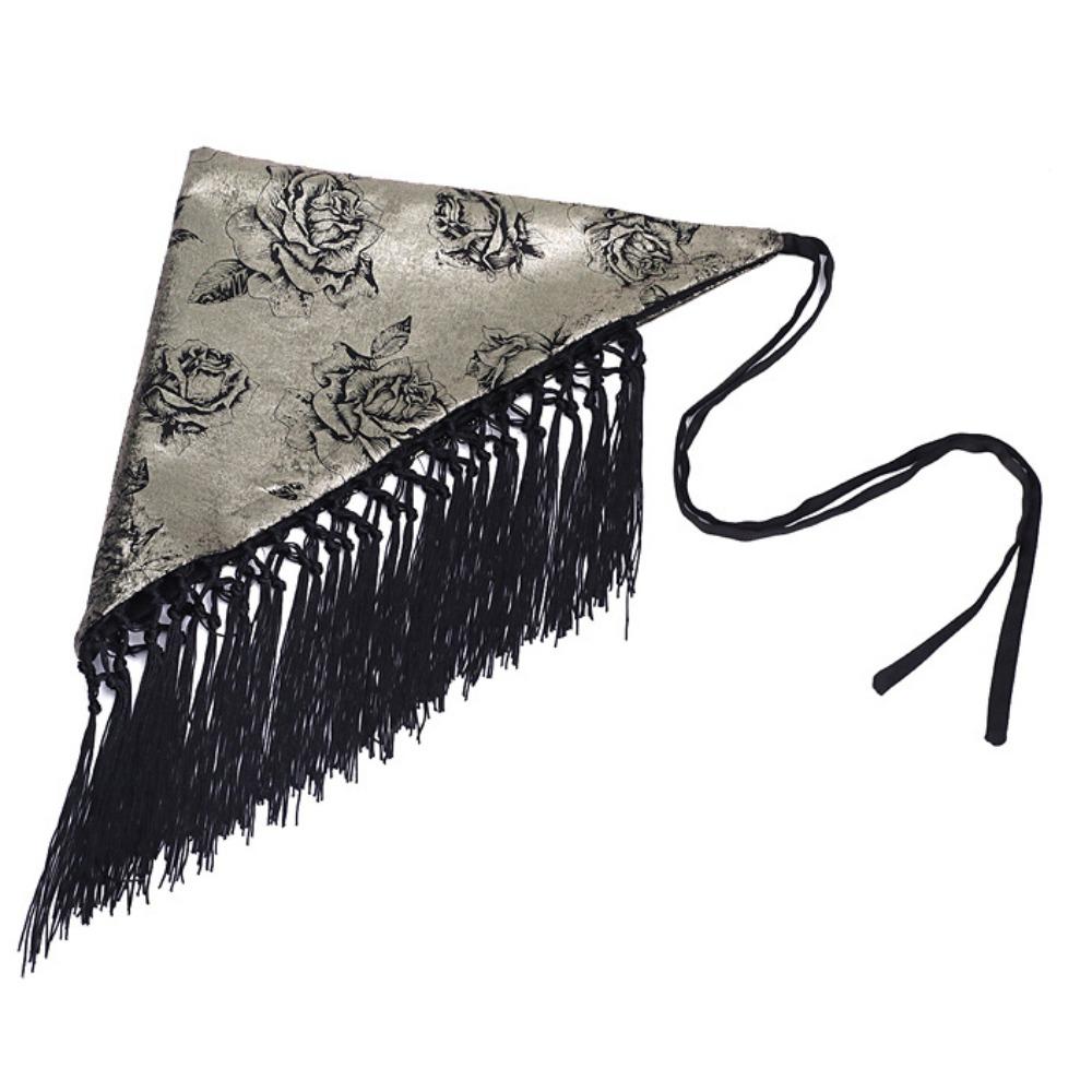 Chinese Style Triangular Waist Belt Printing Mini Apron Fashion Bohemia Wide Waistband  Streetwear