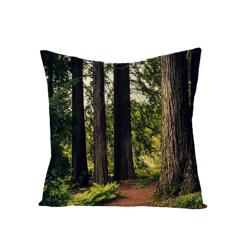 Дом Тропическое Растение Зеленые Листья Полиэстер Наволочка Дом Скандинавский Стиль Подушка Подушка для Талии Наволочка