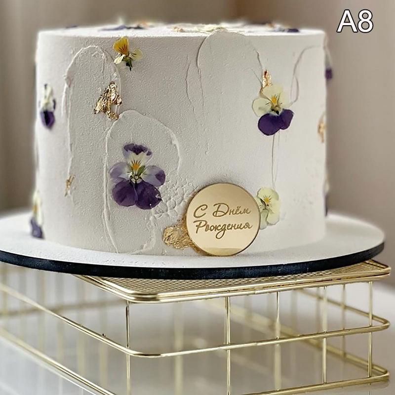 1шт. Акриловые буквы для торта «С днем рождения», украшение для торта на день рождения