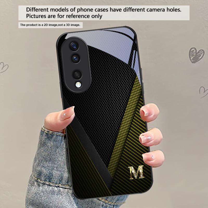 Элегантные буквы 'S M R' Чехол для телефона из стекла For Honor X5 Plus X30 X9c Smart X5b X9a X30 Max X50i 30 Pro 50 Pro 70 90 Smart 200 Lite