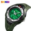 Fashion Casual Men Brand Watch Auto Date Alarm 50M Waterproof PU Dual Display Men Sports Watch