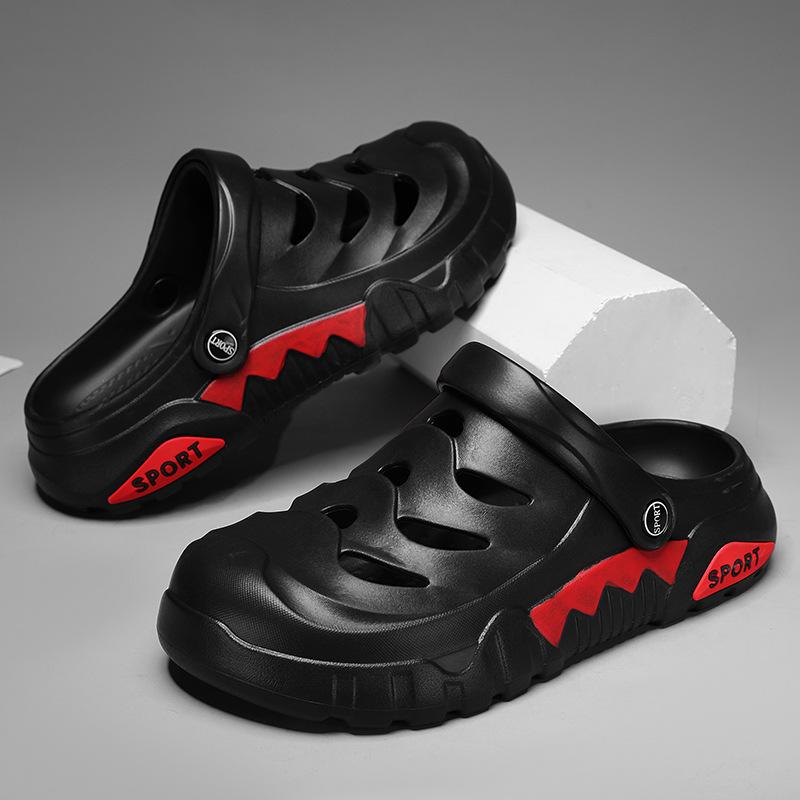Туфли Hole Shoes, модные мужские тапочки Bag Head, нескользящие пляжные сандалии на толстой подошве