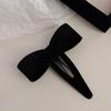 Minimalist Bowknot BB Clip Wine Red Barrettes Autumn Winter Side Clip Bang Clip Cropped Hair pin Barrettes Headdress