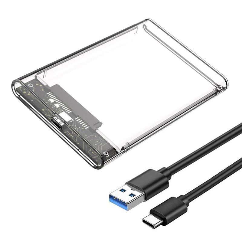 USB 3.0 Корпус для жесткого диска Type C к SATA III Кейс для жесткого диска 2,5-дюймовый HDD SSD Внешний корпус Коробка для жесткого диска Внешний кейс для HDD