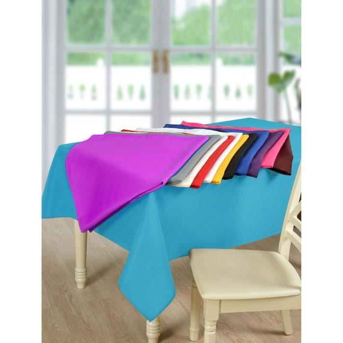 Rectangular Tablecloth - TURQUOISE - 140 X 240 Cm - 100% Polyester - Stain-resistant - Waterproof