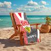 Personalized customized proof beach towel with VfB Stuttgart pattern - soft, absorbent,quick-drying,perfect swimming,camping&bathing