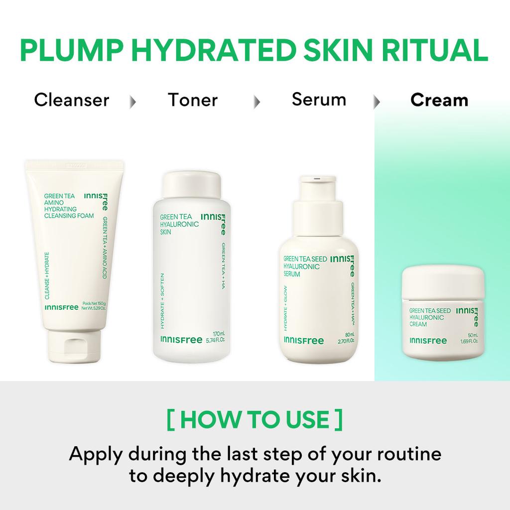 Innisfree Green Tea Seed Hyaluronic Cream 50ml NEW