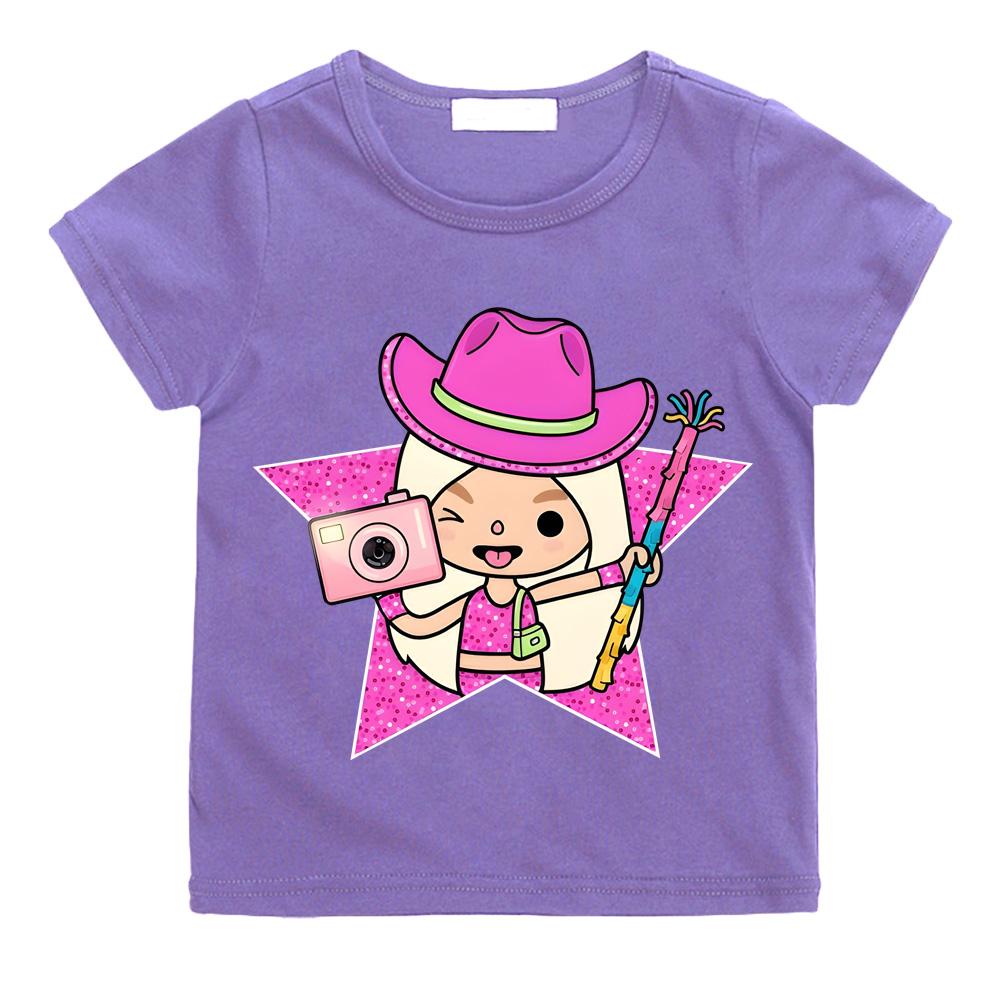 Кавайная футболка с мультяшным принтом Streetwear Мультяшная Манга 100% Хлопок Короткий рукав Мальчики/Девочки Футболка Летняя Подростки Кавайная С круглым вырезом Аниме Футболка Милый Топ