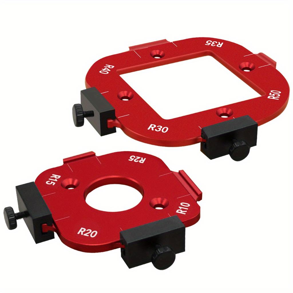 Aluminum Round Corner Radius Template Set Router Table Jig For Woodworking Arc Cutting Tool With Removable Clip Sizes R10 To R50