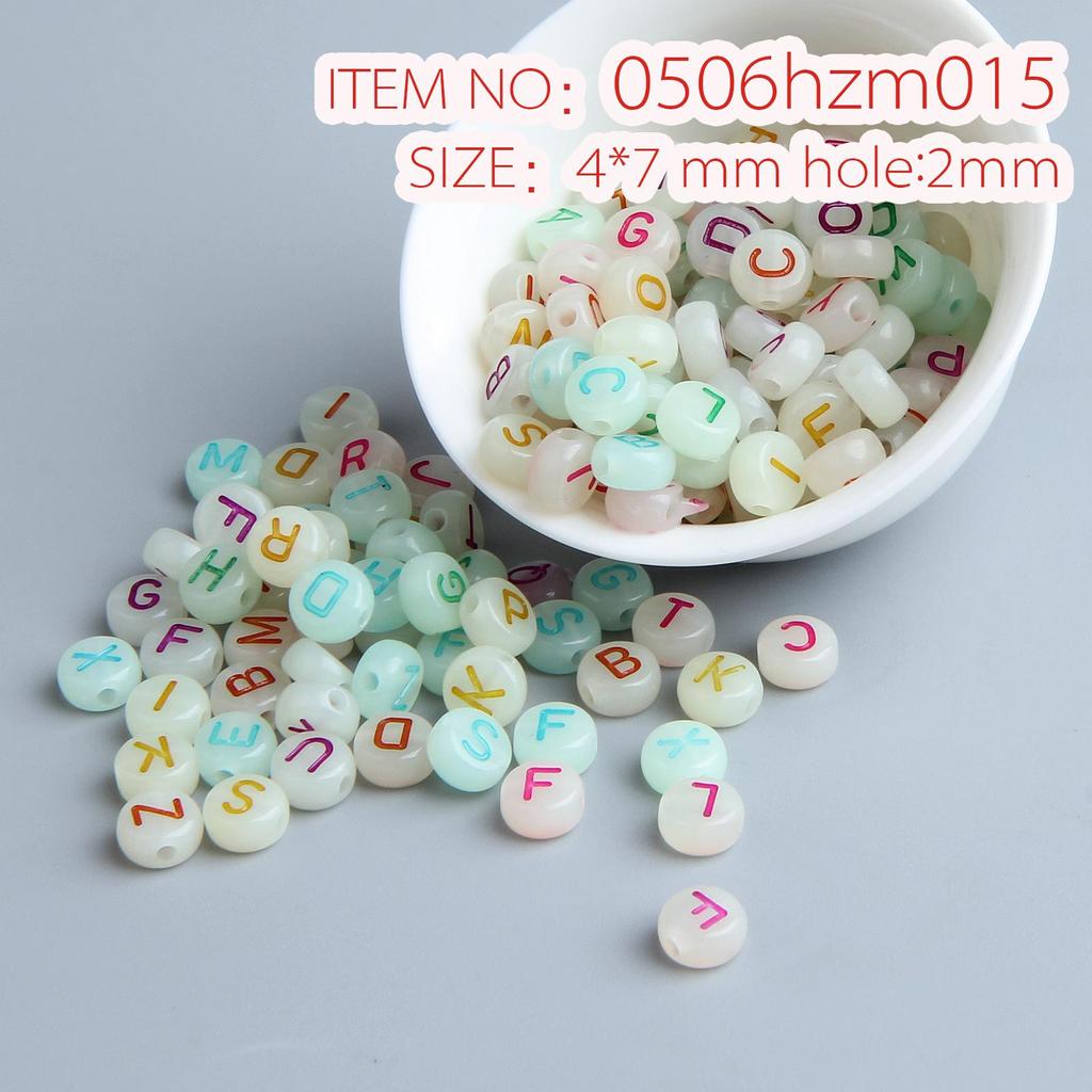 10g Pack of Flat Acrylic Alphabet Beads for DIY Children's Beading and Jewelry Keychain Accessories