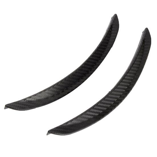2Pcs 24.5cm Carbon Fiber Car Wheel Eyebrow Arch Fender Rubber Protection Strips