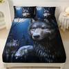 Animal Personality Pattern Sheet Three-Piece Digital Printed Sheet Bedding Set Adult Children