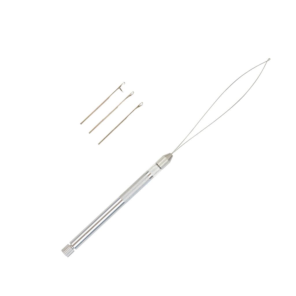 Набор инструментов для наращивания волос, плоскогубцы, алюминиевая ручка, крючок, тянущая игольная петля, нитевдеватель, вязальные спицы для изготовления париков