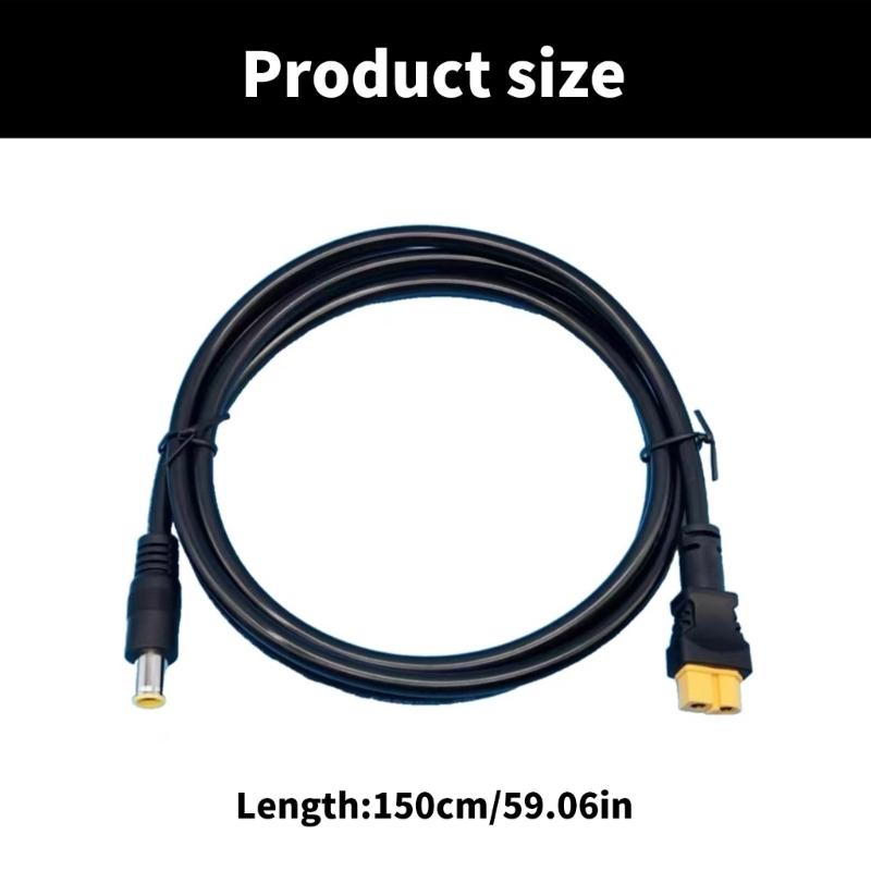 DC7909 Male To XT60 Female Adapter Cable 16AWG for Solar Panel Charging and Outdoor Power Solution 150cm