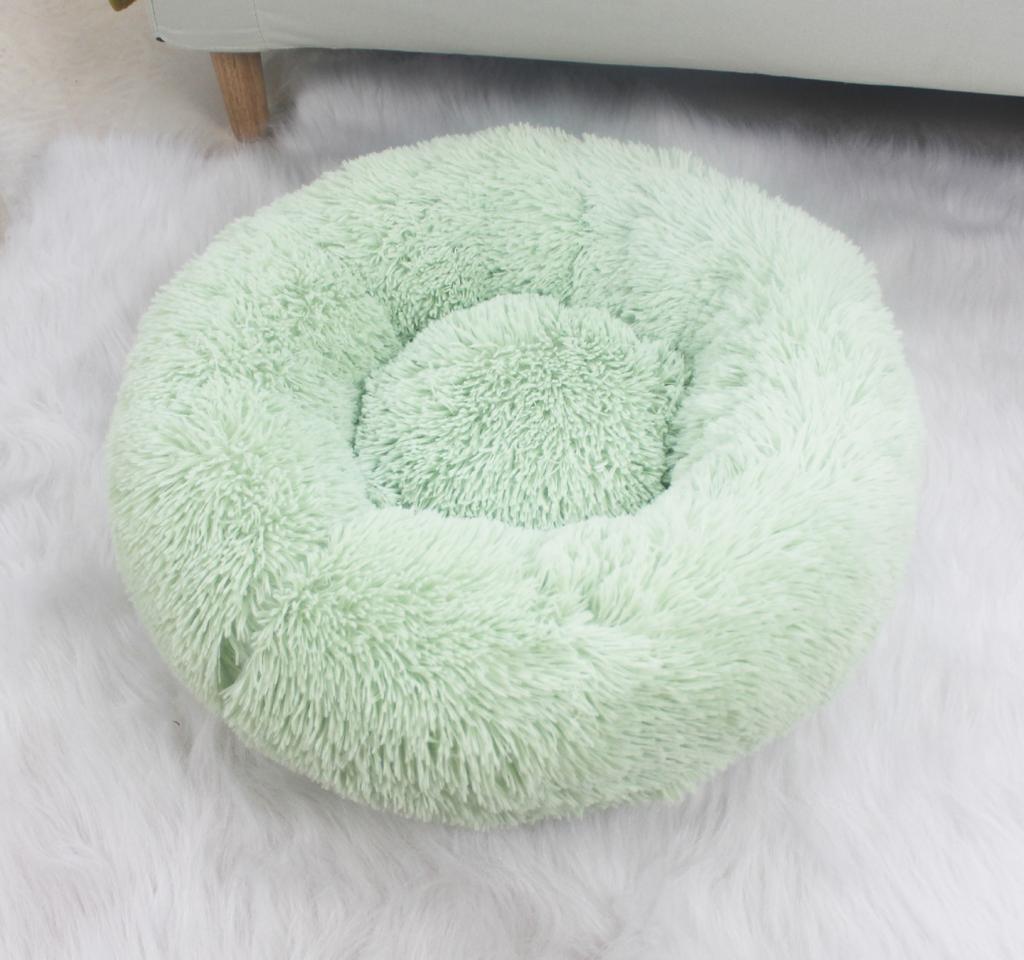32 цвета, круглая кровать для собак, удобная плюшевая конура для глубокого сна, кошачий туалет, спальная кровать, домик для домашних животных, диван-кровати