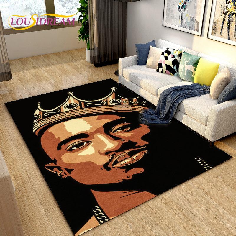 Ковер Legend Star Hip Hop Art Rapper Большой, Ковер для Гостиной Спальни Дивана Прихожей Декор, Детский Нескользящий Напольный Коврик