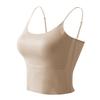 Liquid foundation underwear women's sling vest with chest pad, large breasts gathered and small, non-marking thin beautiful back bra