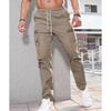 Men Pants Solid Color Multi Pockets Straight Casual Cargo Pants for Daily Wear Men Trousers Tactical Pants Joggers Trousers