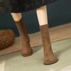 Suede Women's Slim Ankle Boots Fashionable Slip-On Women's Elegant Flat Heel Short Boots Casual Street Style Women's Boots