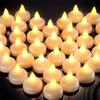 24/36pc Flameless Floating Candles Waterproof LED Tea Lights Battery Operated Flickering Candle for Wedding Birthday Party Decor