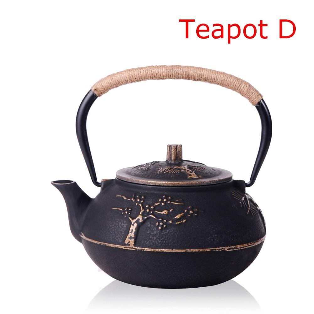 New 7 Chioces Cast Iron Teapot Set Japanese Tea Pot Tetsubin Kettle Enamel 900ml Kung Fu Infusers Metal Net Filter Cooking Tools