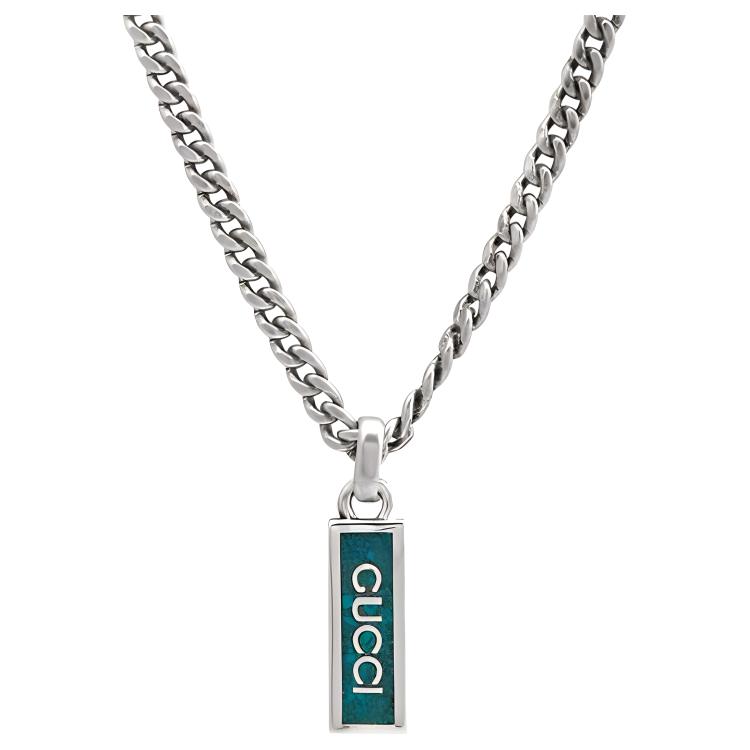 Gucci Letter Logo Shiny 925 Silver Necklace Unisex necklace GCYBB678714001
