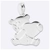 [J5264] - Серебряный кулон "Тедди" серебро (родиевое покрытие) - 18х18 мм