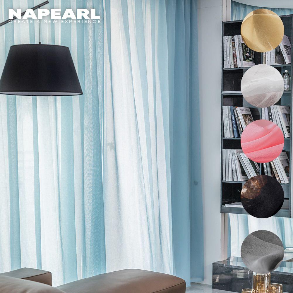 1 шт. NAPEARL Простой Элегантный Тюлевый Прозрачный Шторный Однотонный Экран для Окна для Гостиной Спальни Домашнего Декора