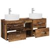 Bathroom Cabinet Set 3 pcs Reclaimed Wood 129 x 44.5 x 82 cm