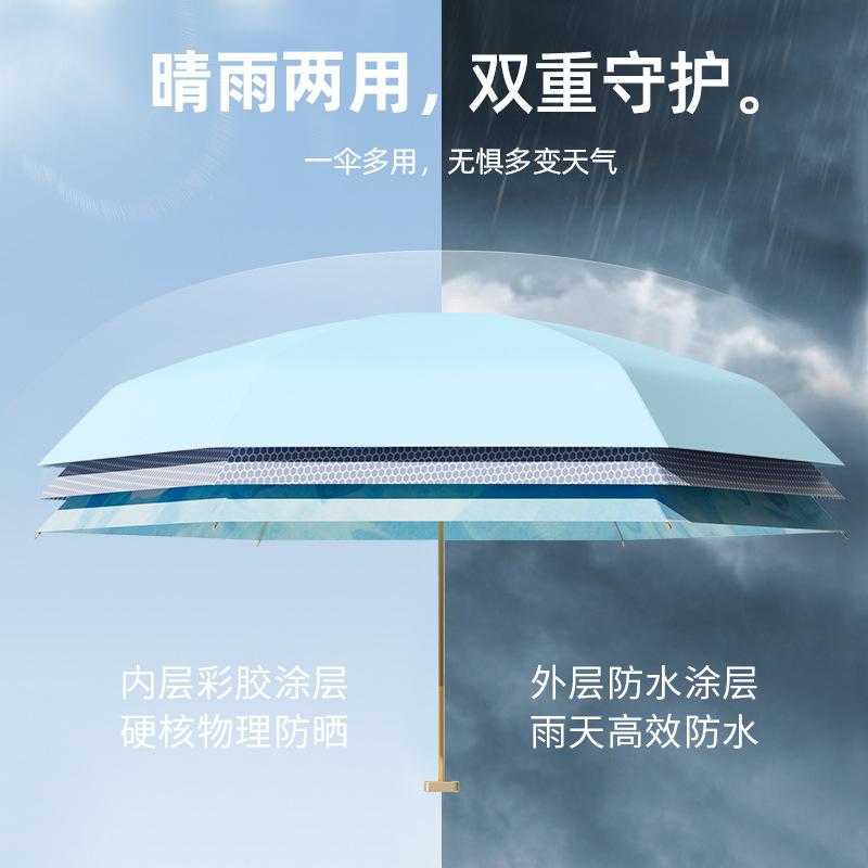 Umbrella New Outdoor Sun Umbrella Lightweight and Compact Sunscreen Umbrella Anti-ultraviolet Women's Capsule Umbrella Parasol Umbrella