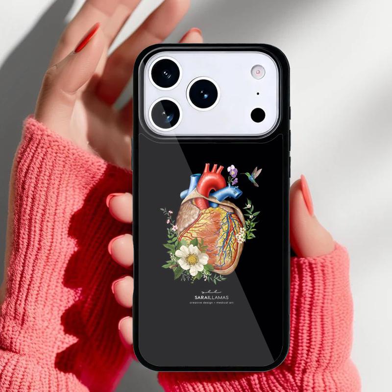 Медицинский Чехол для Телефона с Анатомией Человека для iPhone 17 Air 16e 15 14 13 Pro Max Задняя Крышка для 12 11 Pro Coque