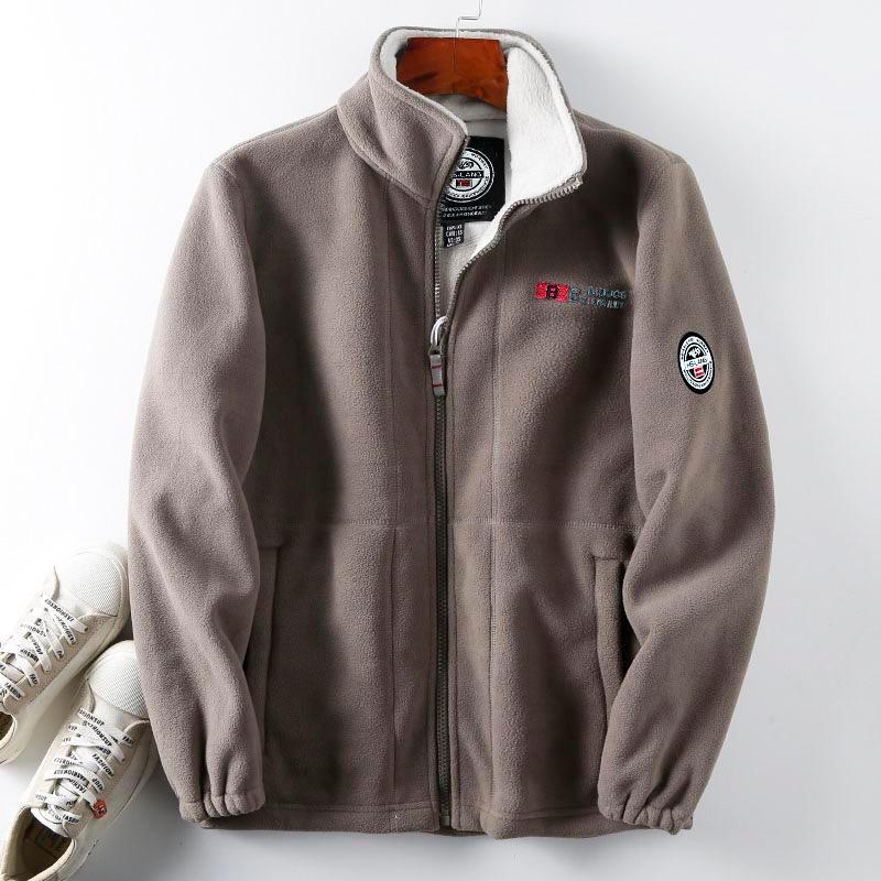 Куртка осенне-зимняя мужская двухсторонняя хлопковая утепленная куртка теплая повседневная свободная куртка