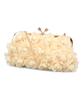 Clutch Clasp Flower with Attached Shoulder Chain BEIGE [Oriental Traffic] Bag, Handbag, Purse, Motif, Occasion, Strap, Strap, Women's,