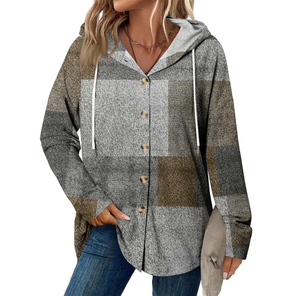 Женское модное повседневное пальто реглан с длинным рукавом и кулиской, винтажное пальто с капюшоном на пуговицах