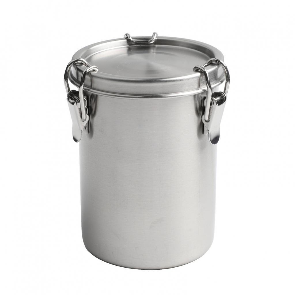 Stainless Steel Storage Canister with Airtight Design for Kitchen Use