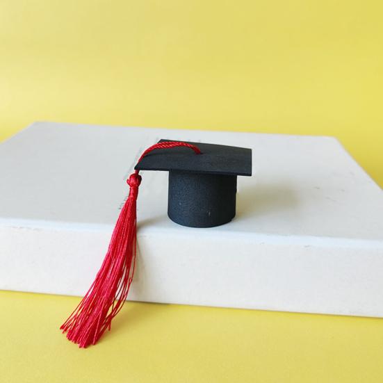 20 шт., фетровая мини-выпускная шляпа бакалавра с кисточками, праздничный Топпер для бутылки вина, товары для выпускного вечера