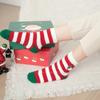 Зима Осень Санта Клаус Рождество Бархатные Носки Женские Пушистые Носки Коралловый Флис Носки Чулочно-носочные изделия