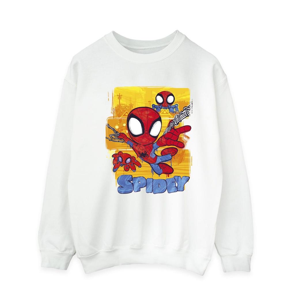 Marvel Mens Spidey And His Amazing Friends Flying Sweatshirt