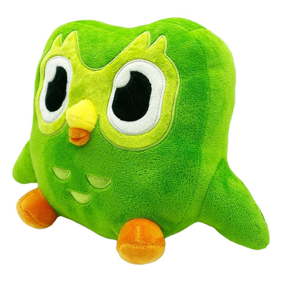 Зеленая плюшевая игрушка Duolingo Owl Duo Plushie Of Duo The Owl Cartoon Anime Owl Doll Soft Animal Toy Children Birthday Gift